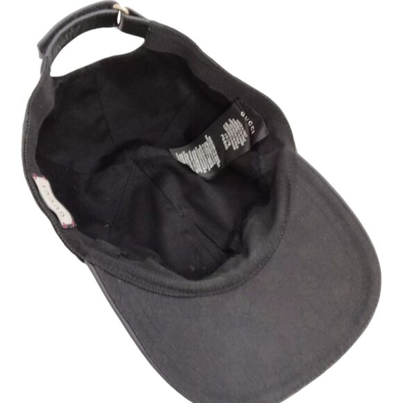 155290AV (S4) Gucci Cap Black PVC - Picture 5 of 10